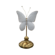 SINGLE WHITE BUTTERFLY ON GOLD STAND