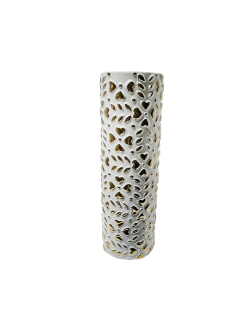 35CMH CYLINDER GOLD FLOWER AND PETALS