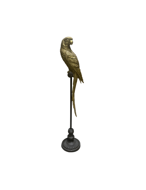 LARGE GOLD PARROT ON STAND