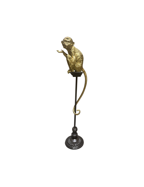 GOLD MONKEY ON STAND