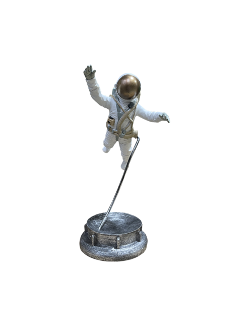 SPACEMAN ON AGED SILVER STAND