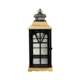 LARGE BLACK WOOD SILVER TOP LANTERN