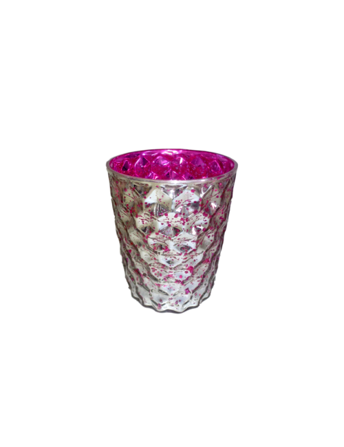 LGE ANTIQUED PINK TEALIGHT