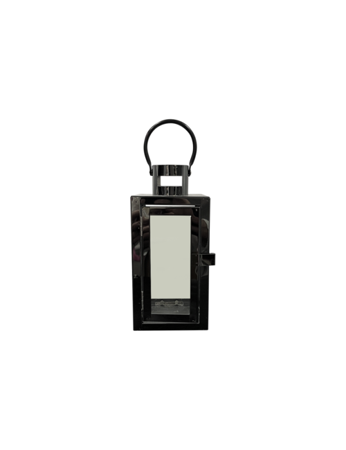 SMALL RECTANGLE BLACK METAL LANTERN