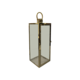 MEDIUM  RECTANGLE GOLD METAL LANTERN