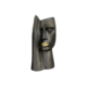 BLACK HANDFACE VASE WITH GOLD LIPS