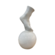 GLOSS WHITE FOOT VASE