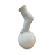 GLOSS WHITE FOOT VASE